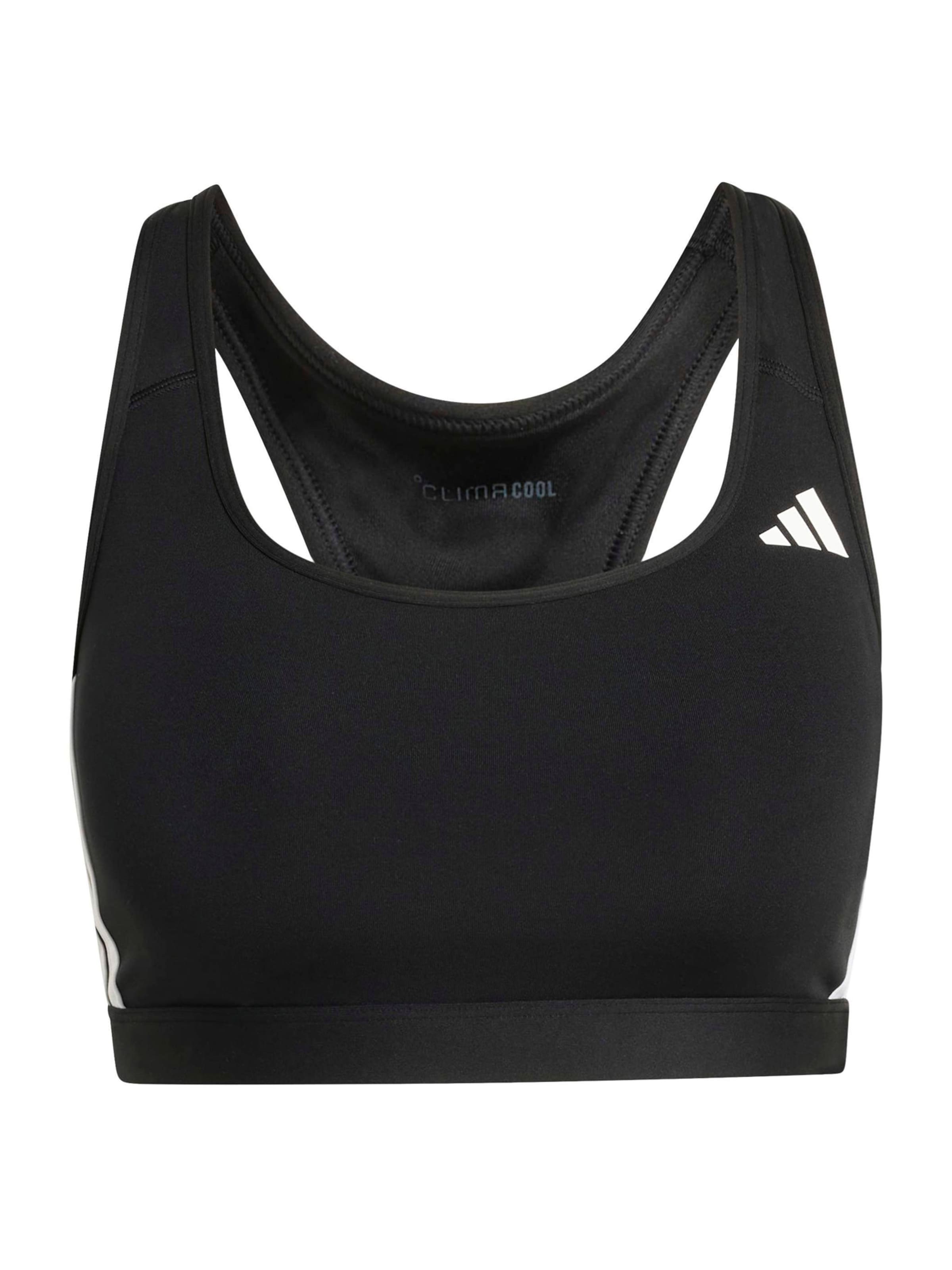 ADIDAS PERFORMANCE Bustier Sport bh in Zwart: voorkant