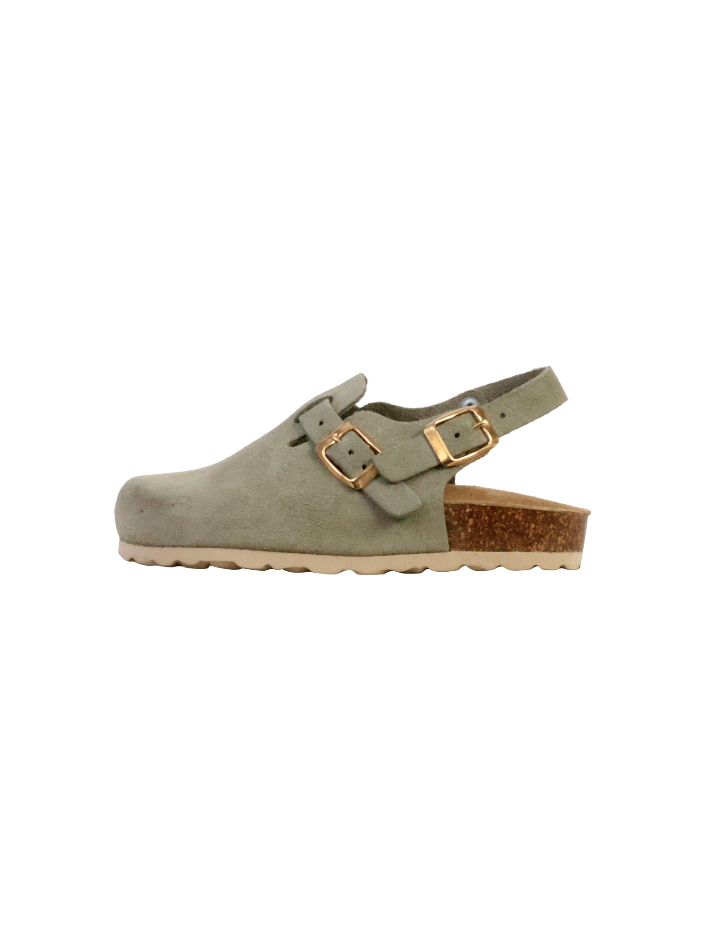 Pantoufle 'Kinder-Pantolette aus Leder Noga Boreali BS Edge' The Divine Factory en vert : devant