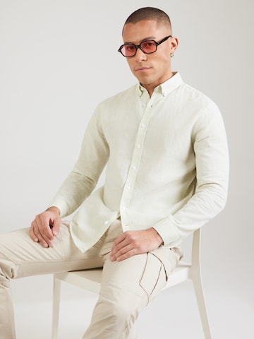 Coupe regular Chemise Lindbergh en vert : devant