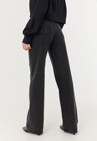 TOPTOP STUDIO Wide Leg Jeans in Schwarz