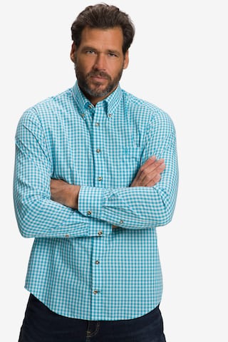 JP1880 Regular fit Traditional Button Up Shirt in Blue: front