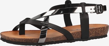 IGI&CO T-Bar Sandals in Black: front