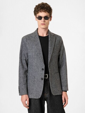 Coupe regular Veste de costume 'Sergio' Antioch en gris : devant
