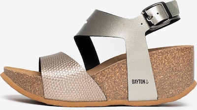 Bayton Riemensandale 'Ibiza' in hellbraun / gold / schwarz / silber, Produktansicht