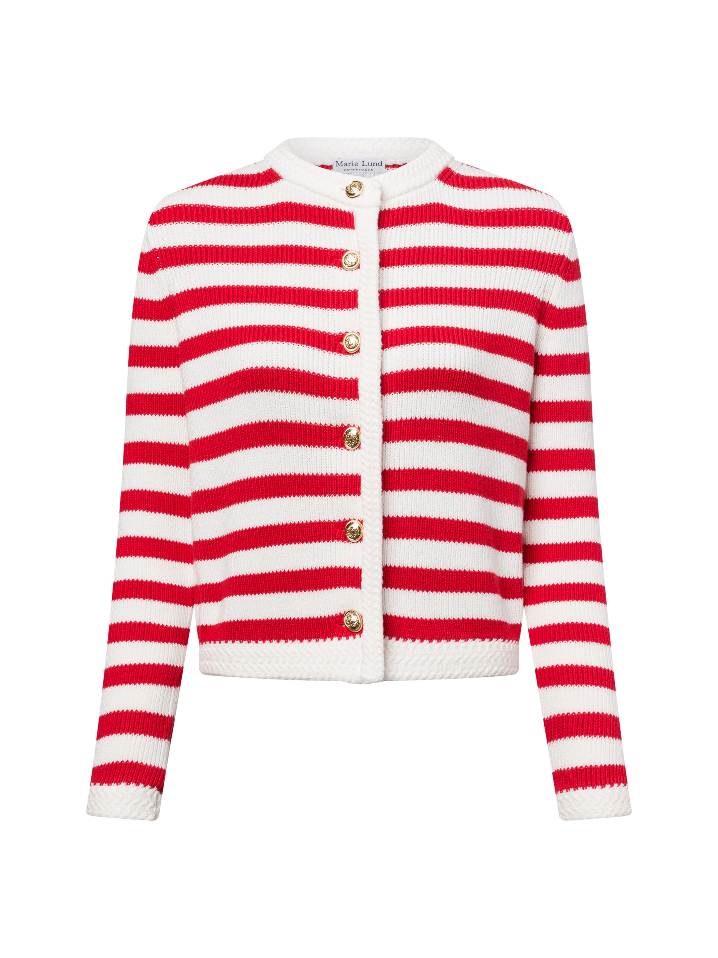 Marie Lund Gebreid vest ' ' in Rood: voorkant