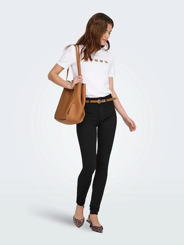 ONLY T-Shirt 'ONLMIA' in Weiß