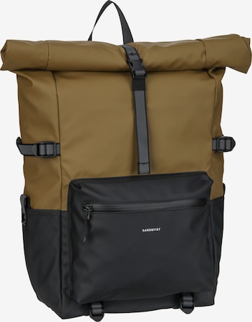 SANDQVIST Backpack 'Ruben 2.0' in Yellow: front