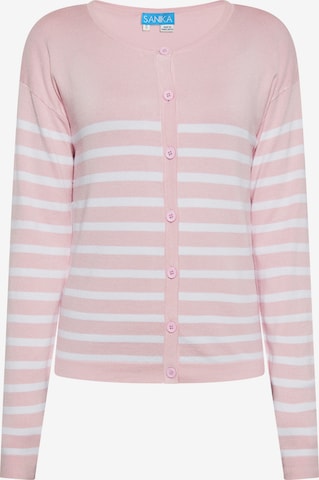 SANIKA - Casaco de malha em rosa: frente