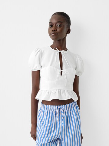 Bershka Bluse i hvid: forside