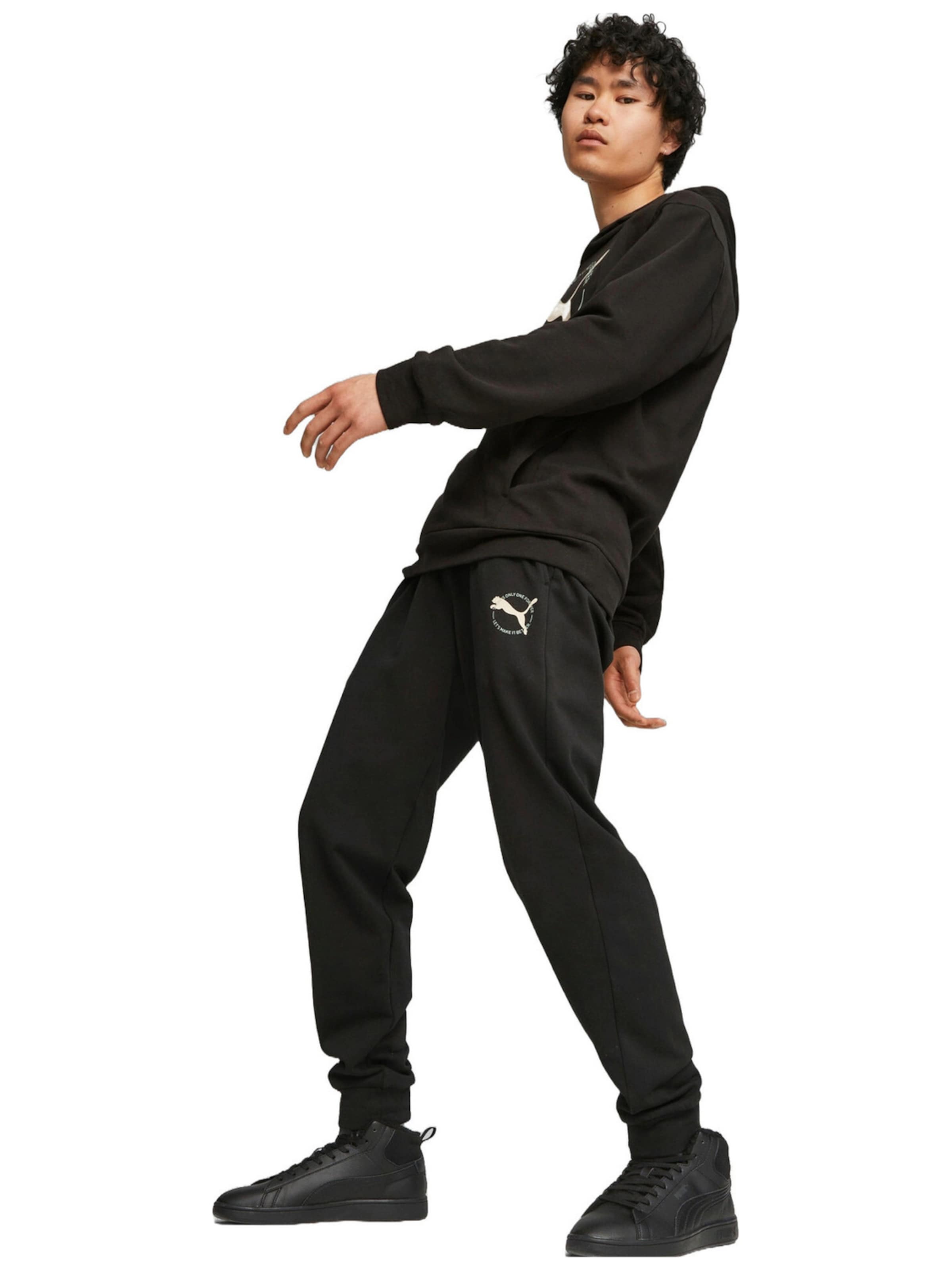 PUMA Regular Sportbroek 'Puma Better Sportswear Sweat' in Zwart: voorkant