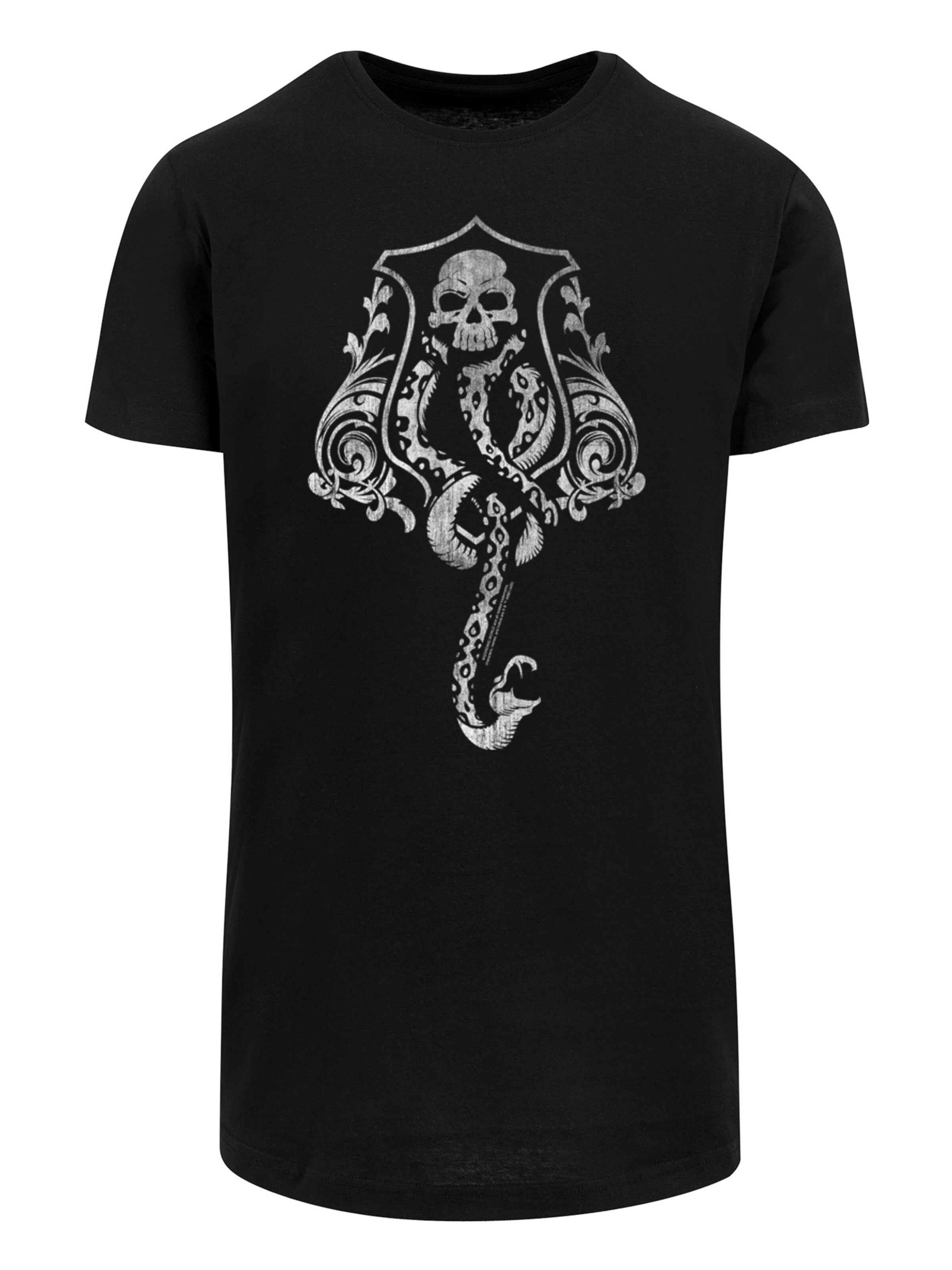 T-Shirt 'Harry Potter Dark Mark Crest' F4NT4STIC en noir : devant