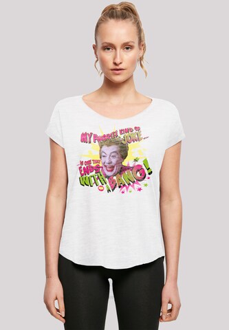 T-shirt 'Batman TV Serie Joker Bang' F4NT4STIC en blanc : devant