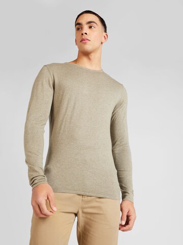 SELECTED HOMME Пуловер 'Rome' в сиво: отпред