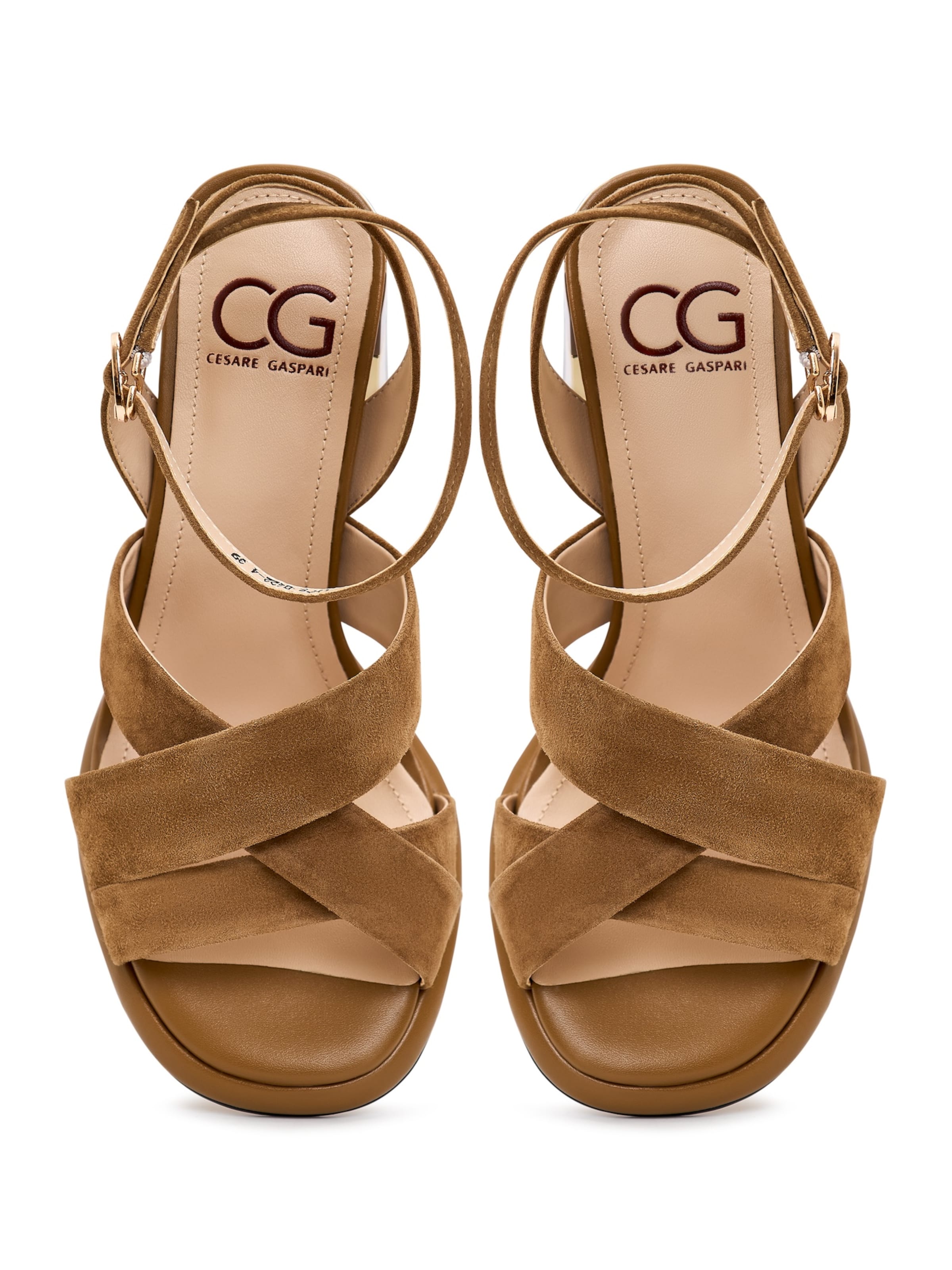 CESARE GASPARI Sandalen met riem in Bruin