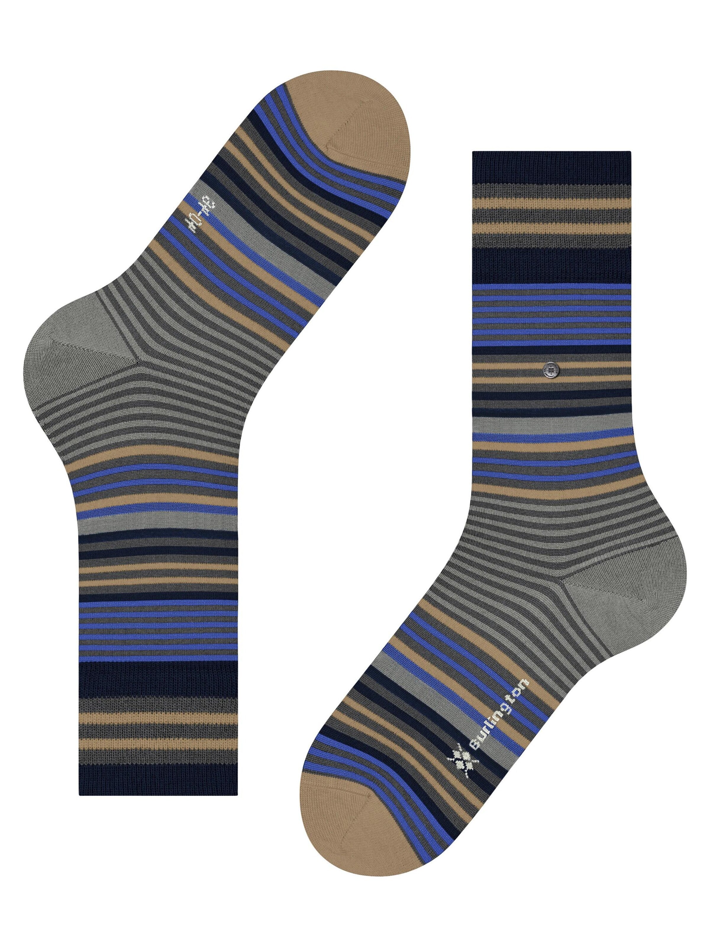 BURLINGTON Socks 'Stripe' in Grey