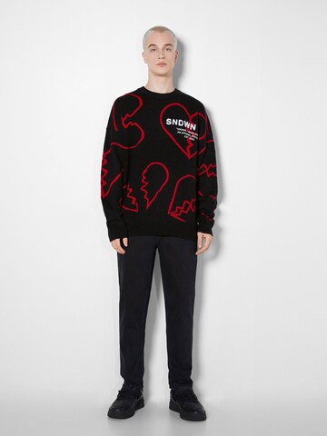 Pull-over Bershka en noir