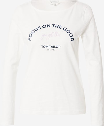 TOM TAILOR Shirt in Weiß: front