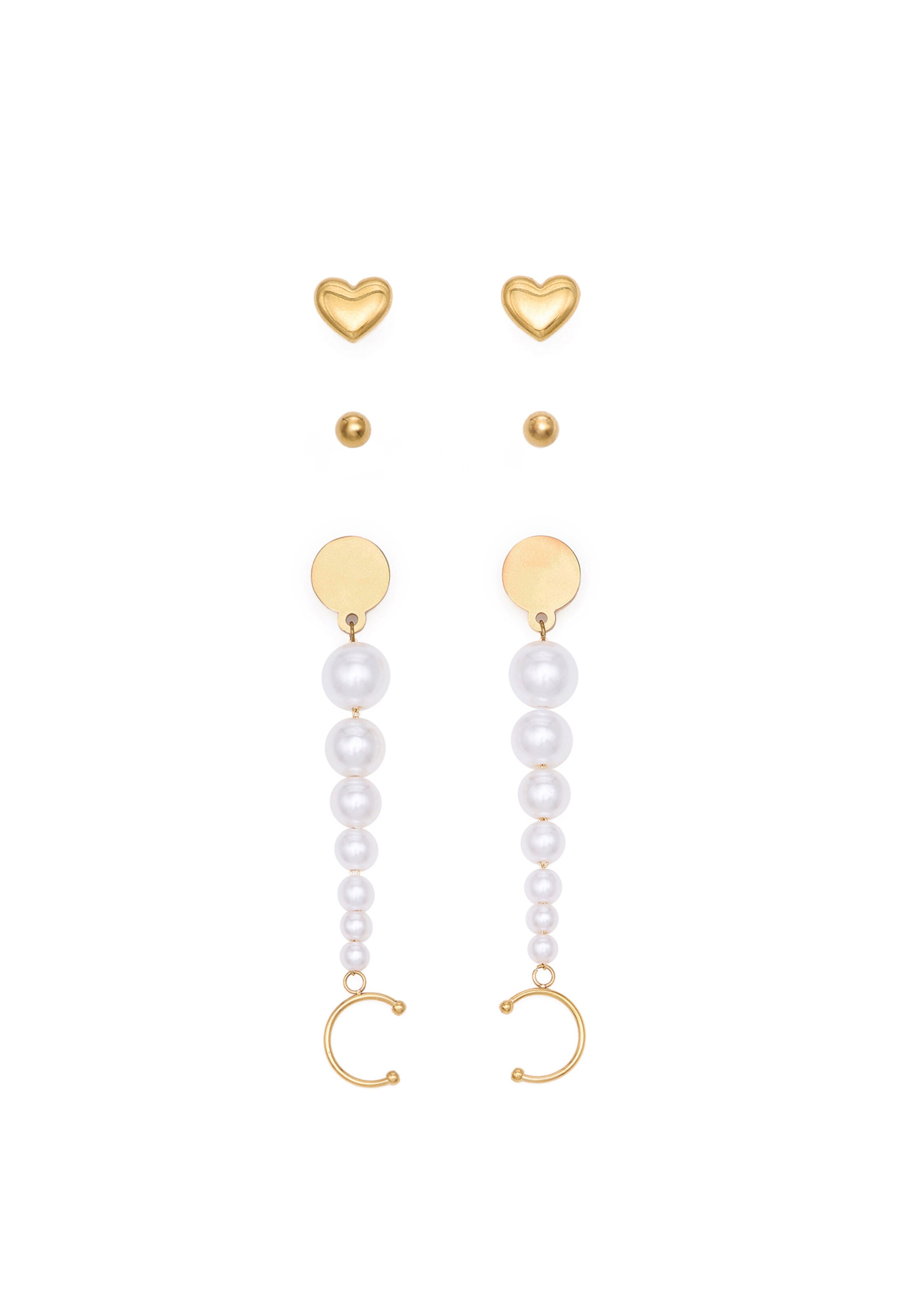Boucles d'oreilles MYMO en or : devant