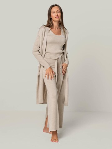 YOU LOOK PERFECT Huispak 'LOUNGEWEAR SET  - Cardigan Blossom & Top Blossom & Pants Bailey' in Beige