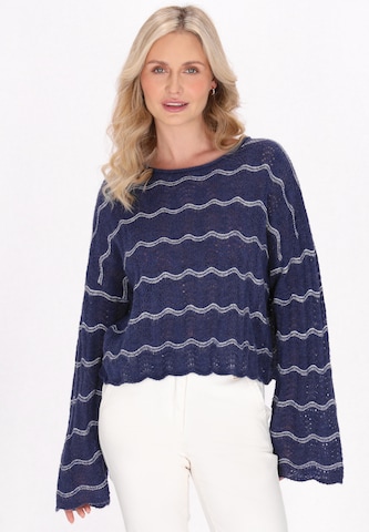 Usha Trui in Blauw: voorkant