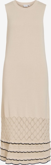 VILA Strickkleid 'VIZinnia' in beige / schwarz, Produktansicht