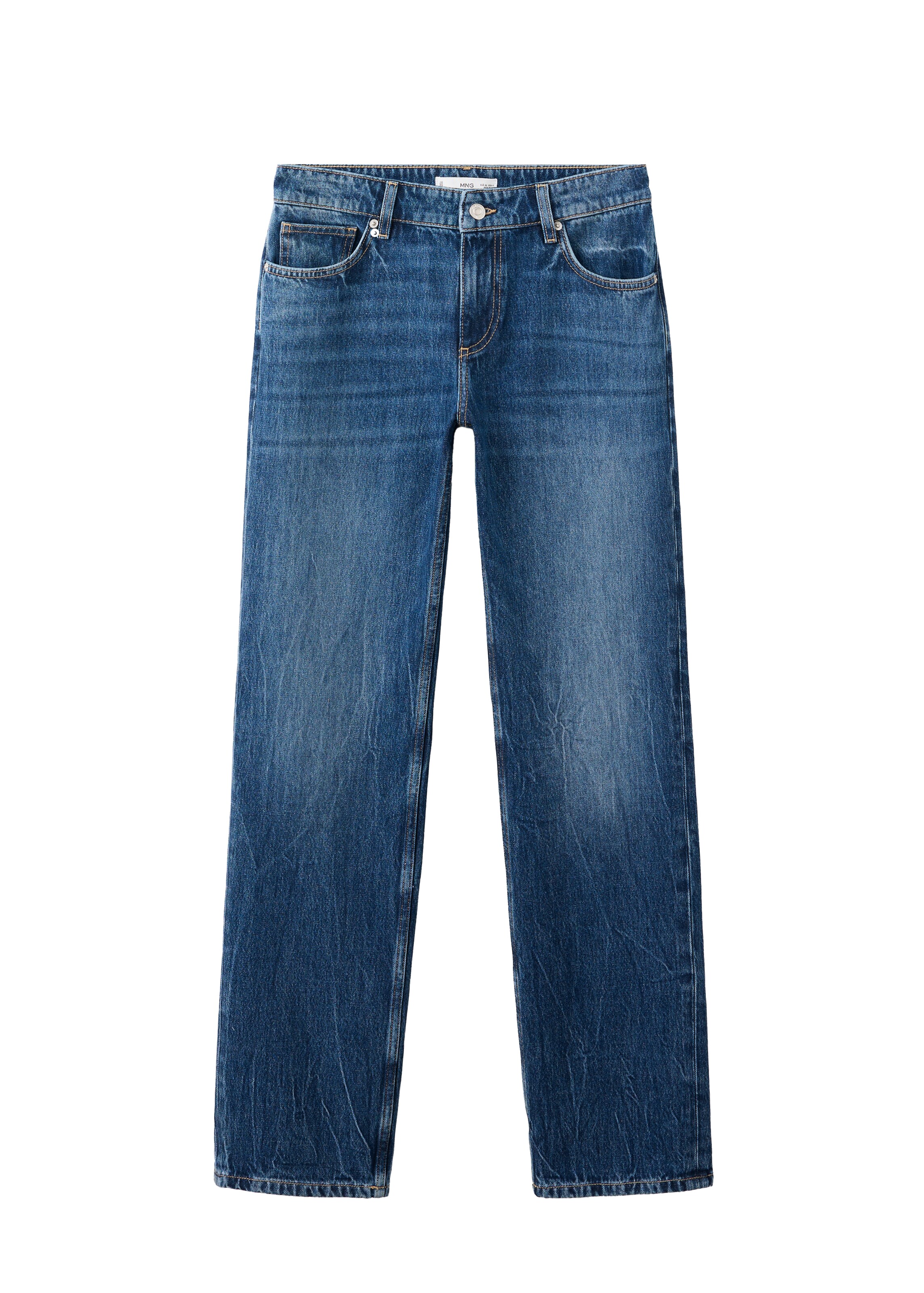 MANGO Regular Jeans 'LEO' in Blue: front