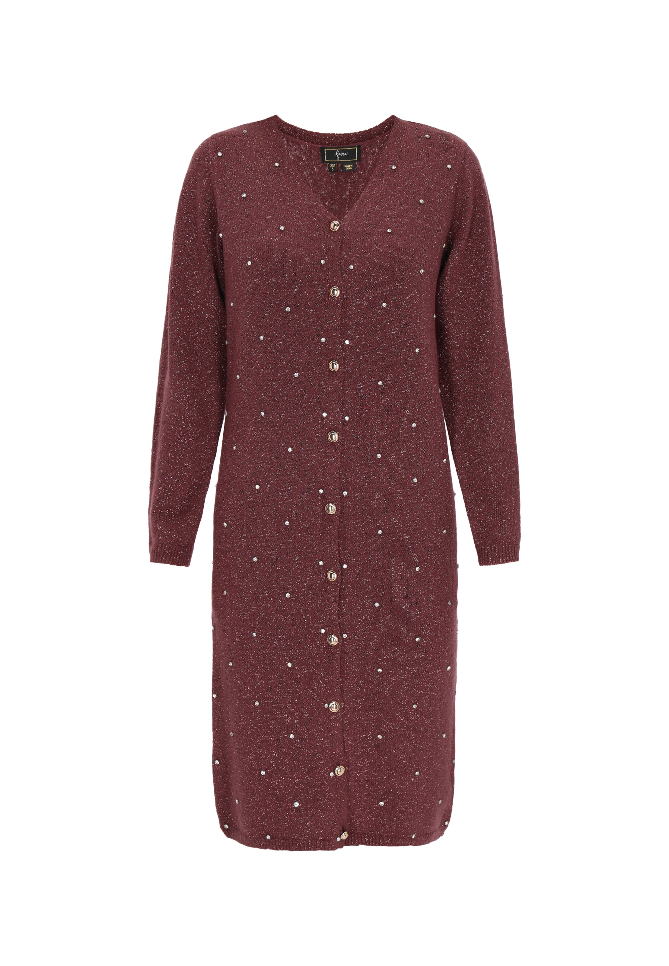 faina - Cárdigan en rojo: frente