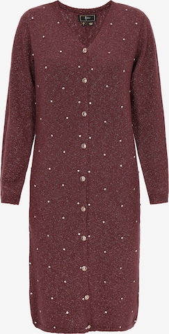 faina Gebreid vest in Rood: voorkant