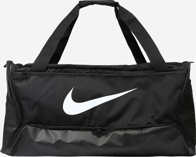 NIKE Спортна чанта 'Brasilia' в черно / бяло, Преглед на продукта