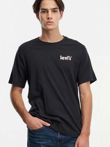 LEVI'S ® Shirt 'Relaxed Fit Tee' in Zwart: voorkant