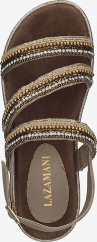 LAZAMANI Strap Sandals in Beige