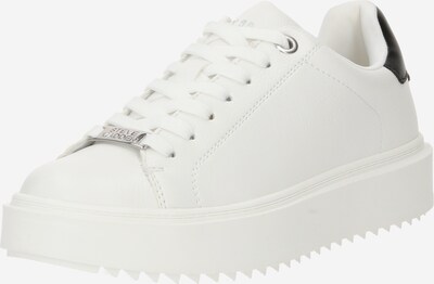 STEVE MADDEN Låg sneaker 'CATCHER' i svart / silver / vit, Produktvy