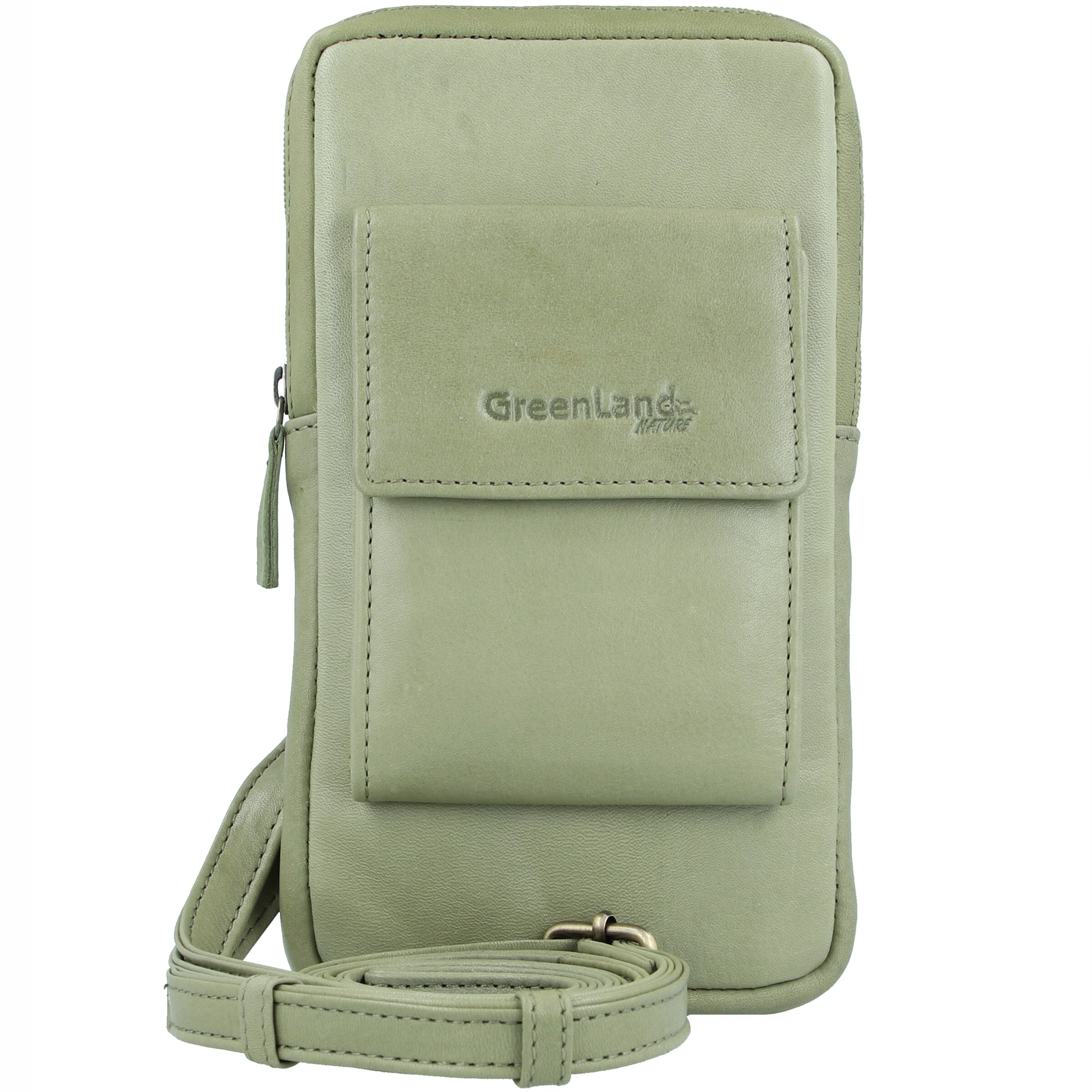 Borsa a tracolla di Greenland Nature in verde: frontale