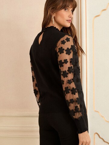 love & roses Pullover in Schwarz