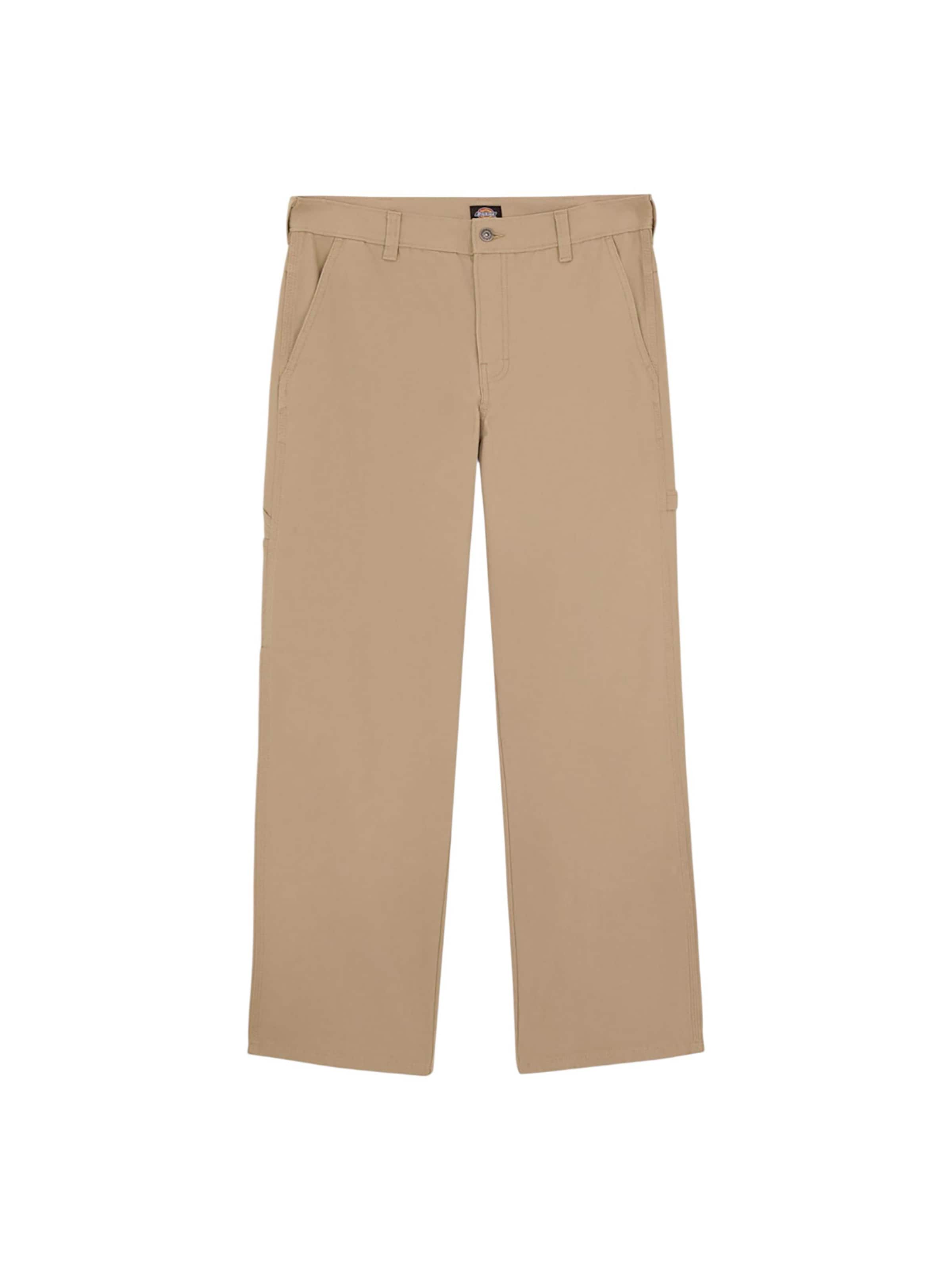 DICKIES Regular Pants 'Canvas Carpenter Lighweig' in Beige: front