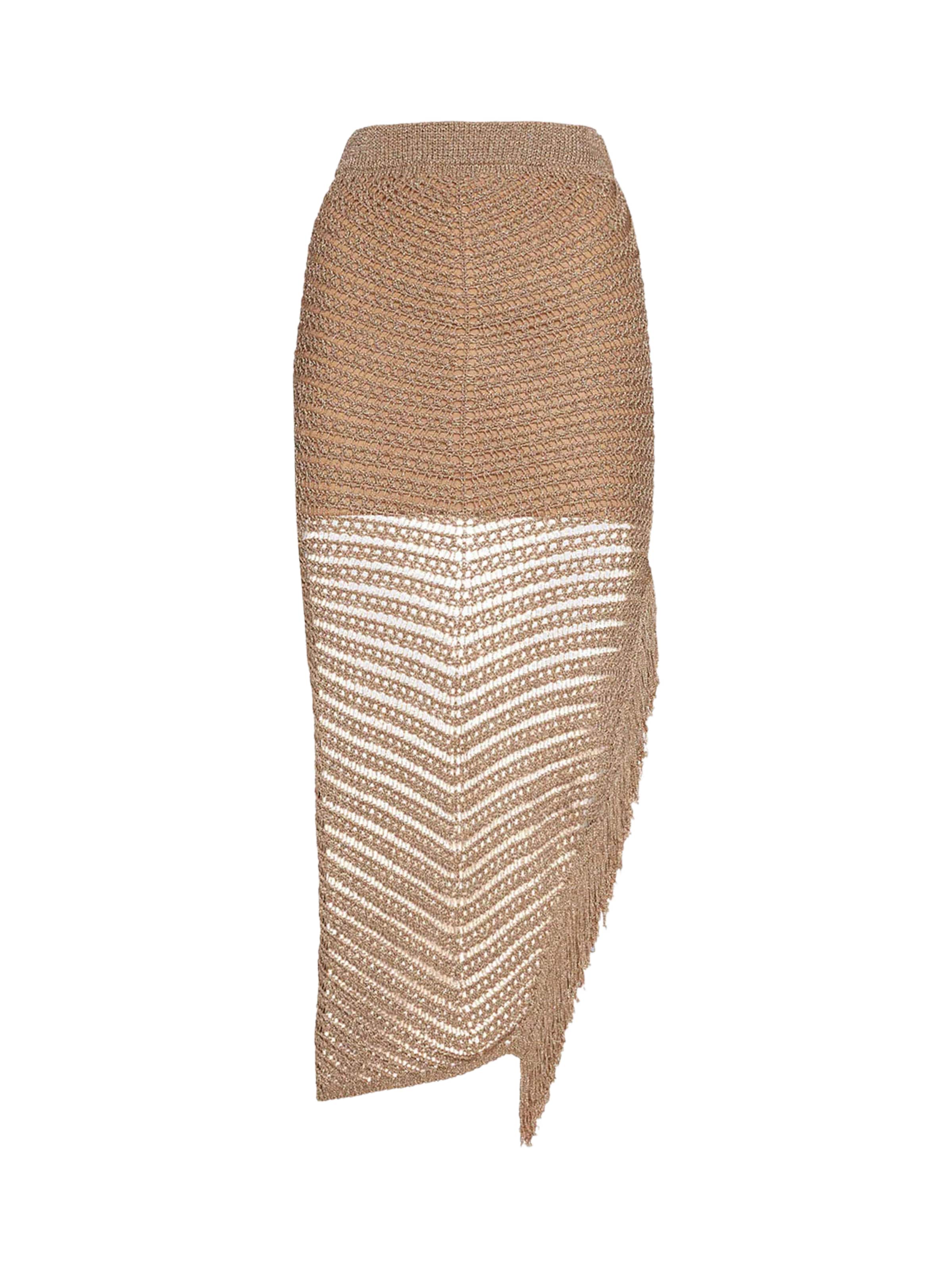 Jupe SPACE SIMONA CORSELLINI en beige : devant