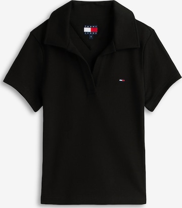 melns Tommy Jeans T-Krekls: no priekšpuses