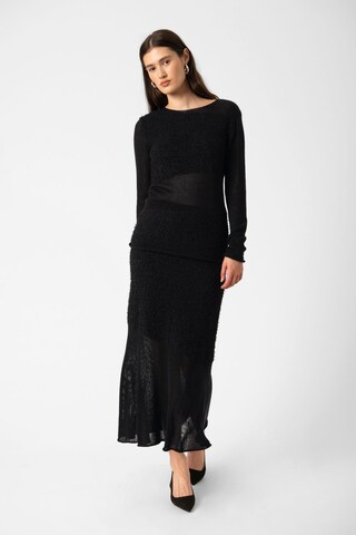 SOAKED IN LUXURY Sweater 'SLTine' in Black: front