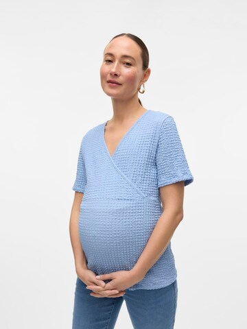 MAMALICIOUS Shirt 'NOVA' in Blue: front