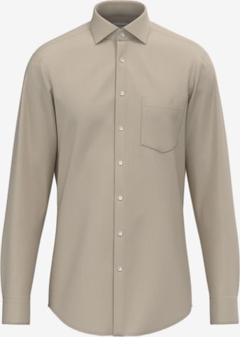 SEIDENSTICKER Regular fit Zakelijk overhemd in Beige: voorkant