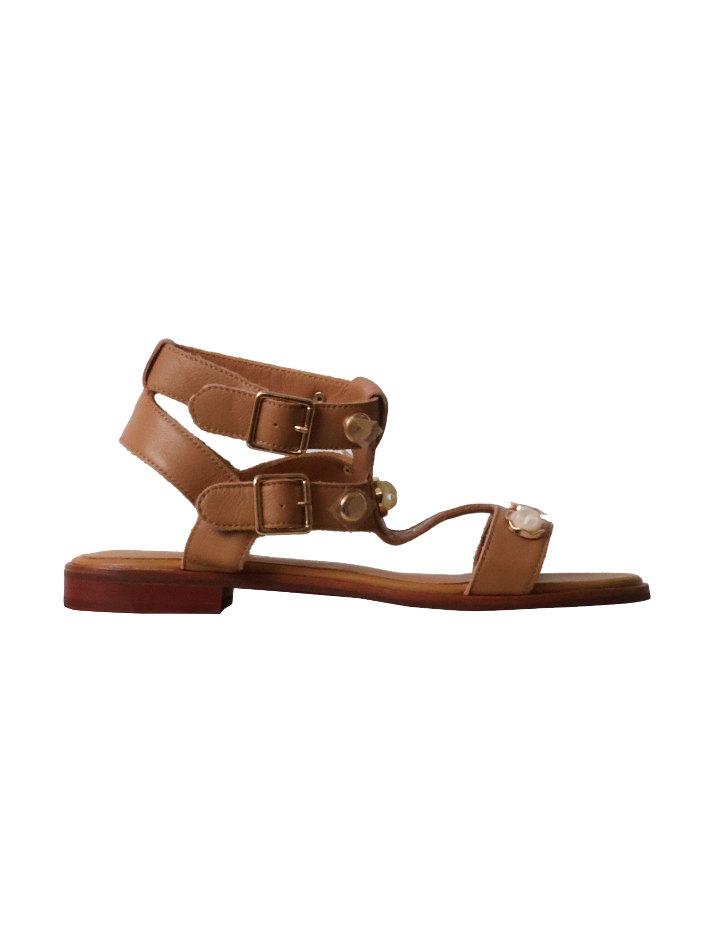 Sandales 'Athena Ledersandalen' Emilie Karston en beige