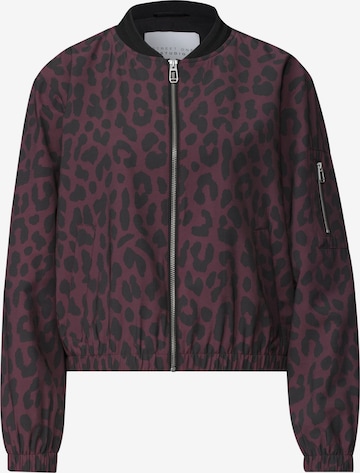 Street One Studio Blouson mit Rundhals und Leo-Muster in Lila: Vorderseite