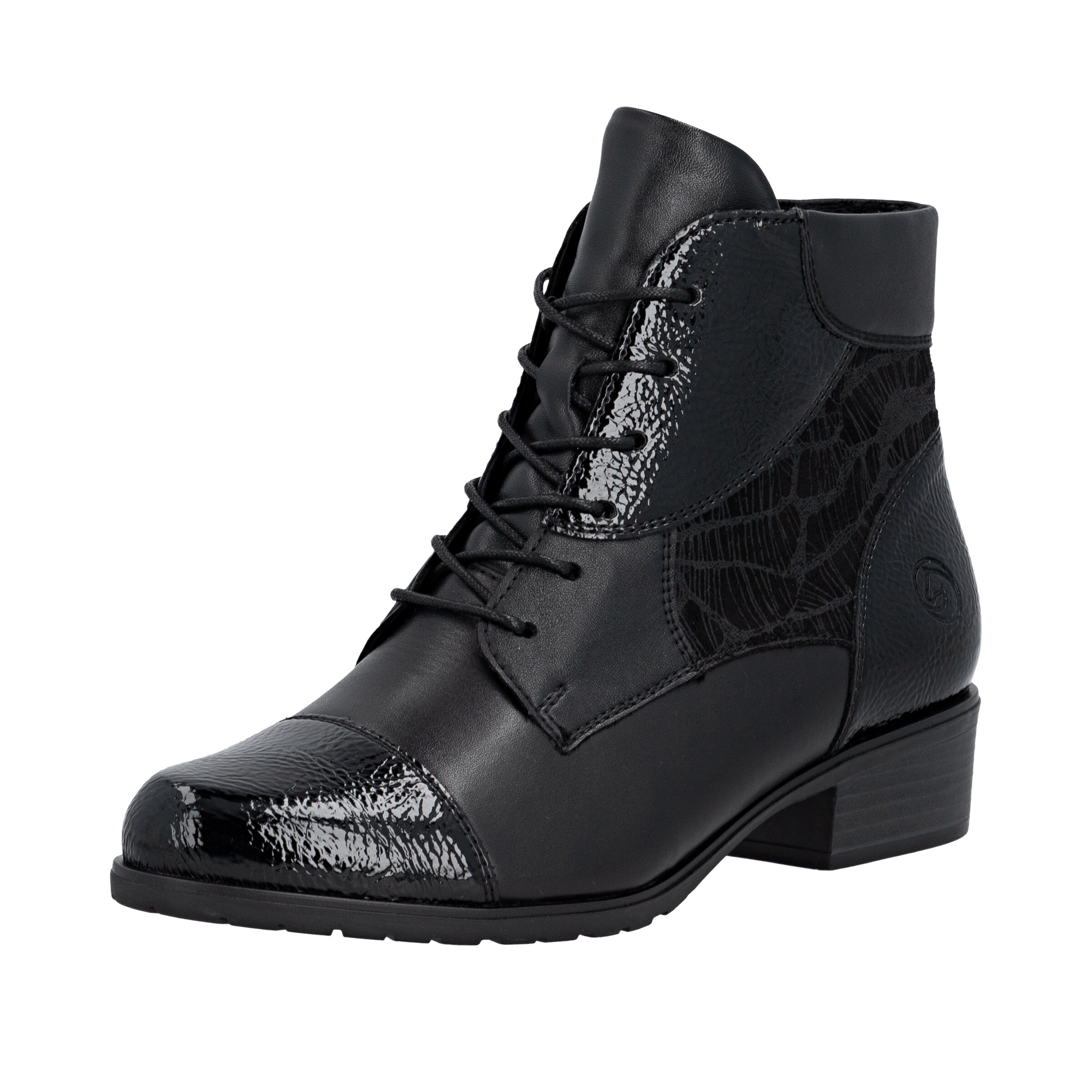 Bottines à lacets REMONTE en noir : devant