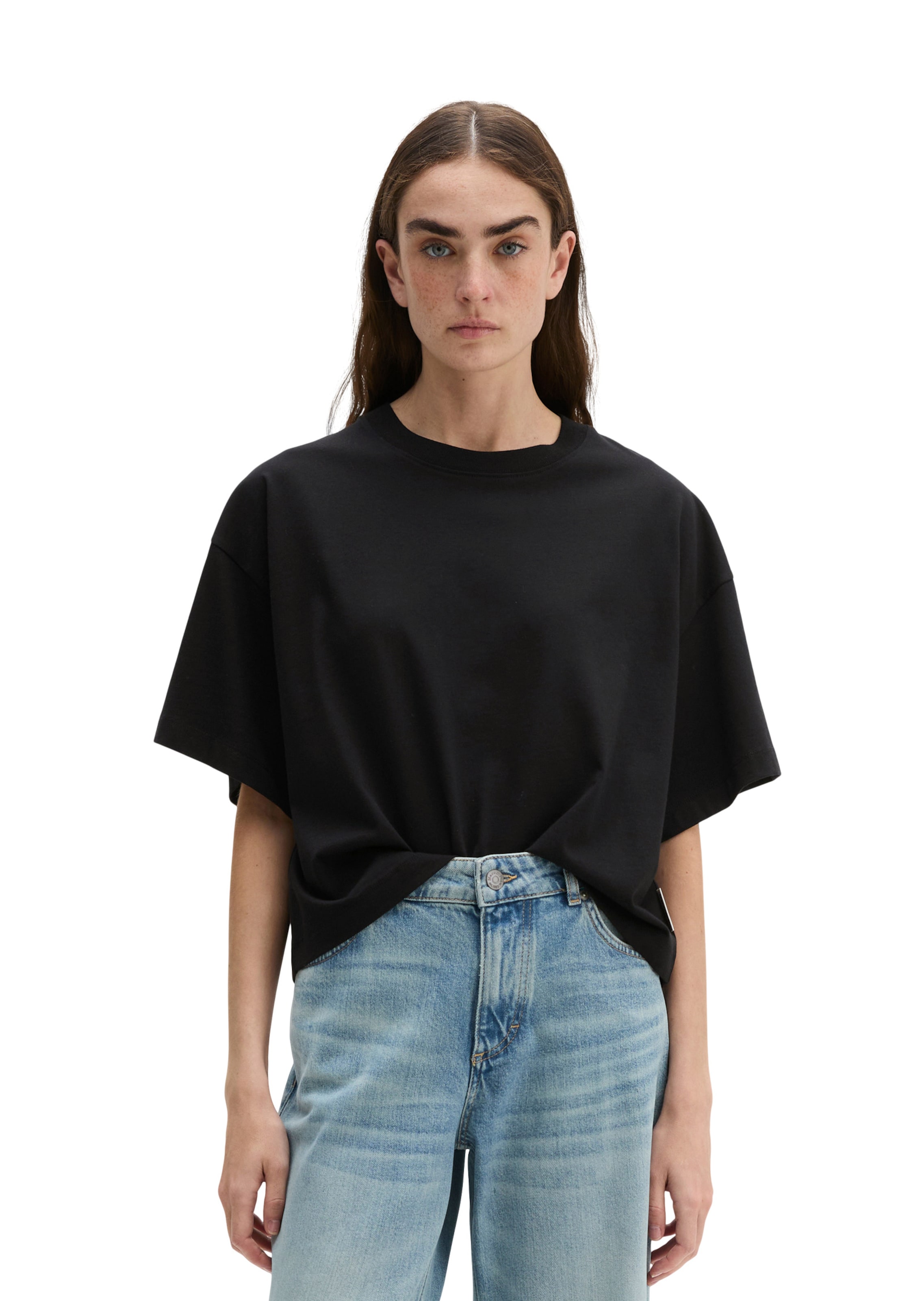 Marc O'Polo Shirt in Zwart: voorkant