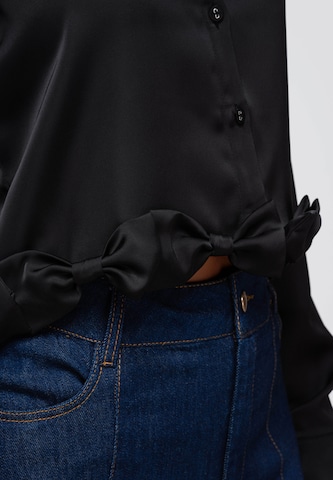 Ombre Blouse in Zwart
