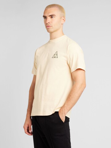 T-Shirt HUF en beige : devant