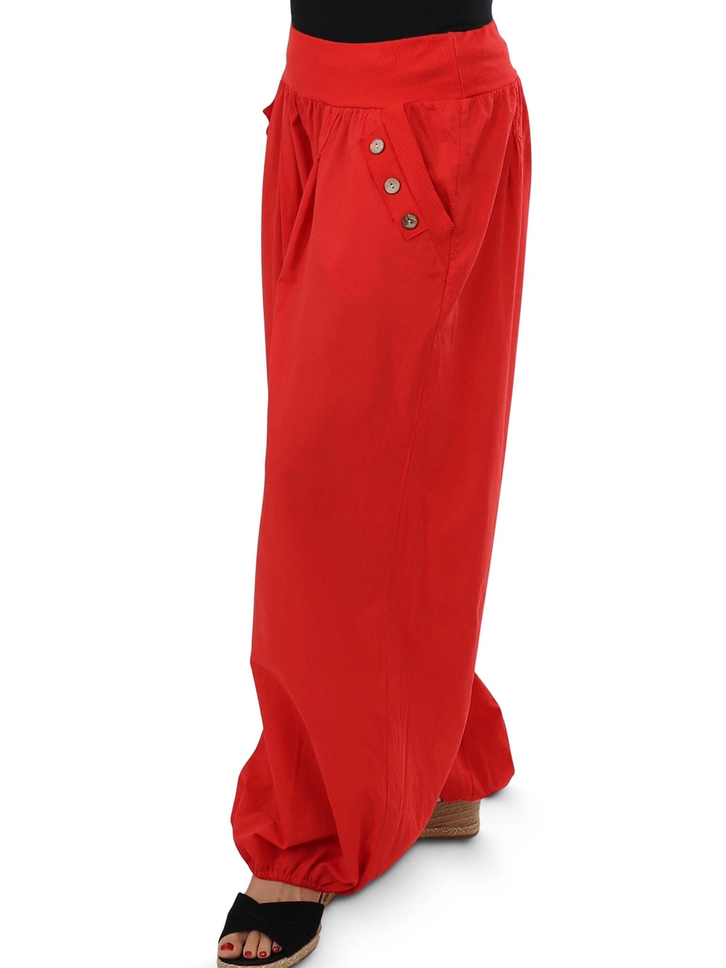 malito more than fashion Loose fit Harem Pants in Red