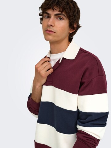 Only & Sons Sweatshirt 'Maglieria'‌‌‌‌‌ in Rot