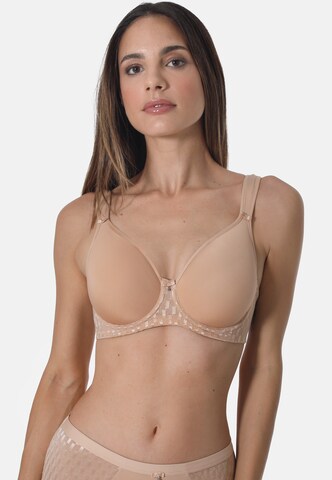 sassa T-shirt Bra 'GRAPHICAL JACQUARD' in Beige