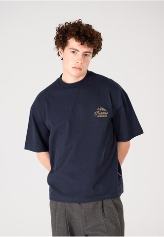 Prohibited - Camisa 'Leaf' em azul: frente